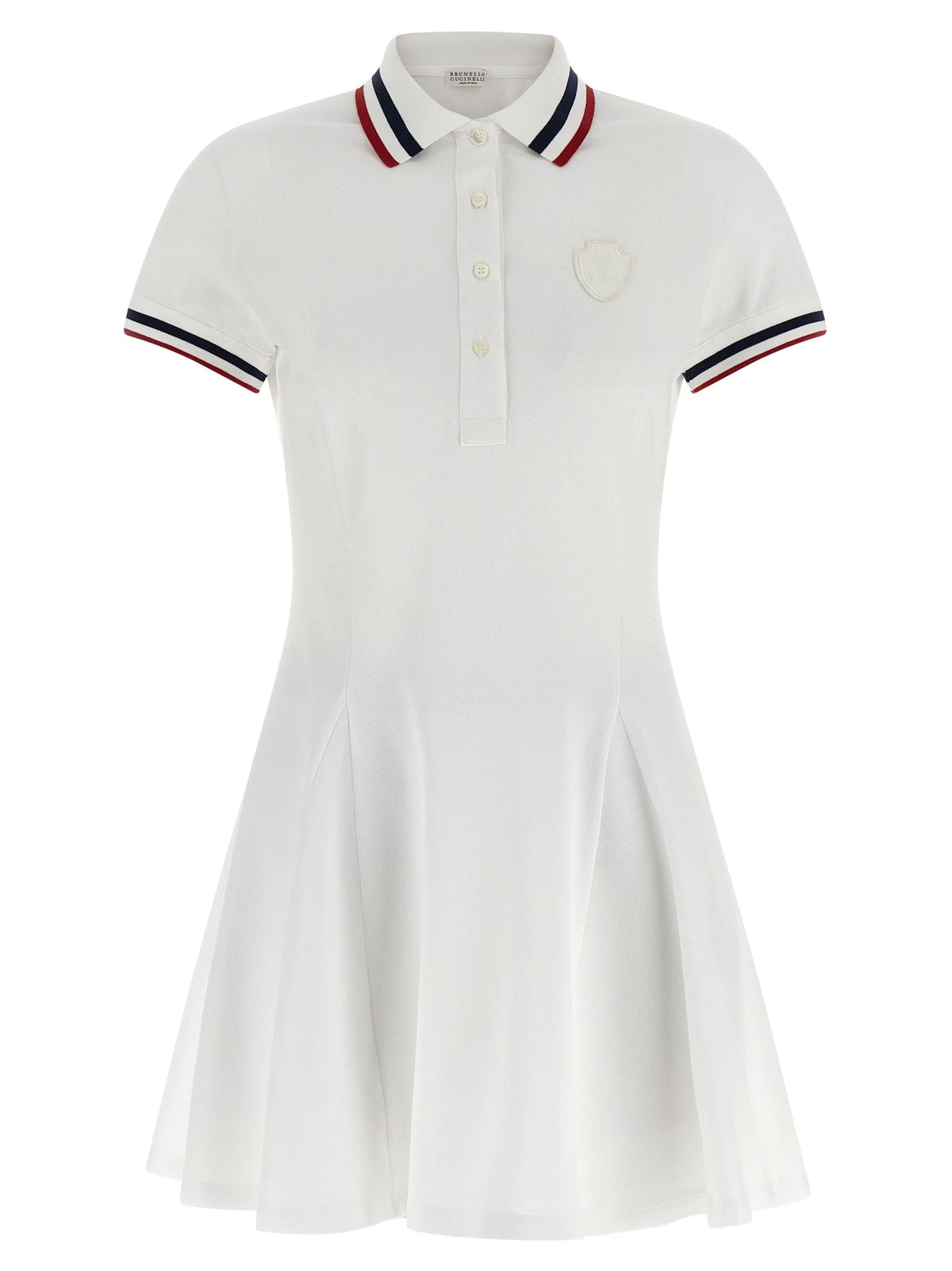 Brunello Cucinelli White Cotton Short Dress