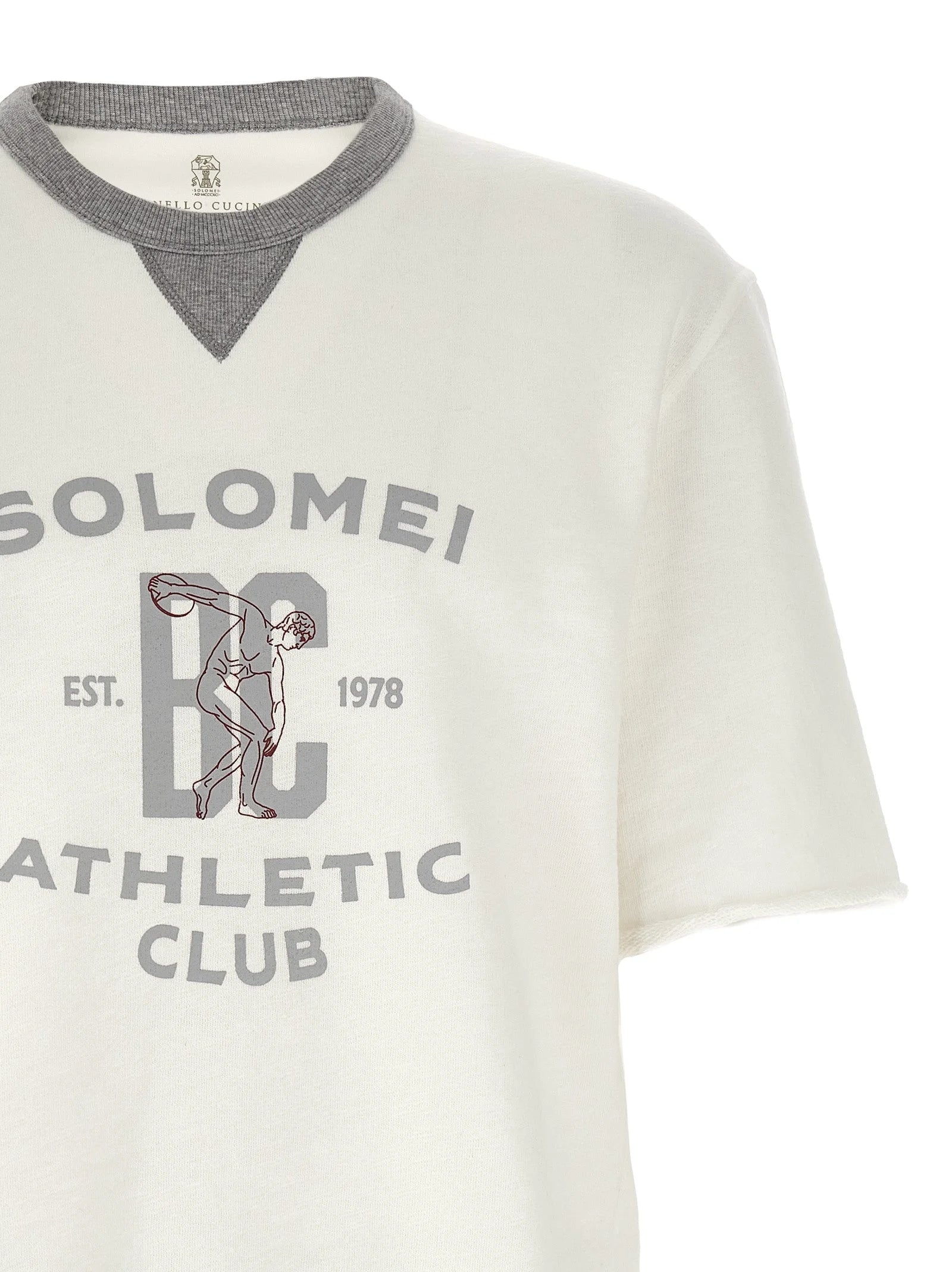 Brunello Cucinelli White Cotton Sweatshirt