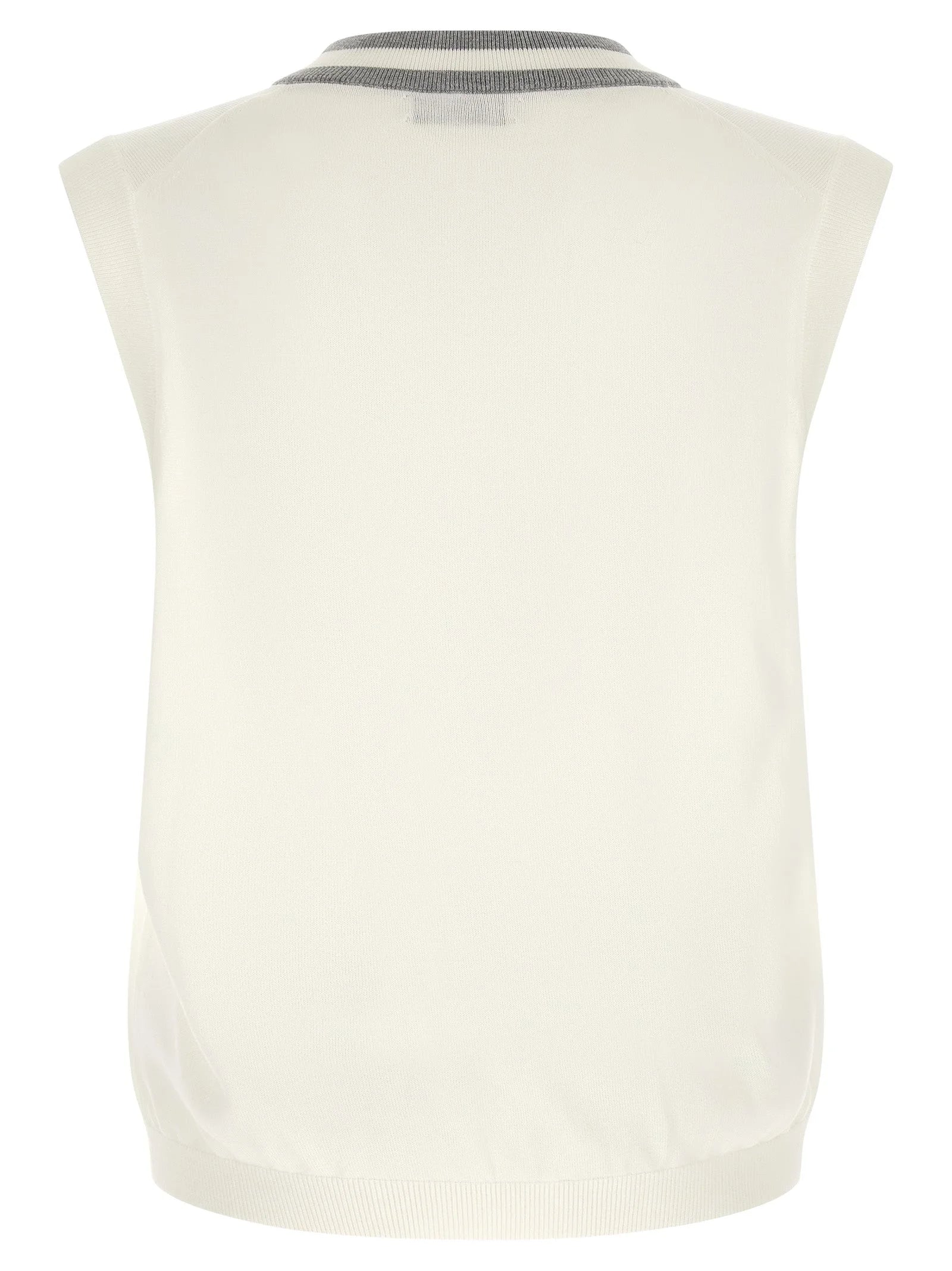 Brunello Cucinelli White Cotton Sweatshirt