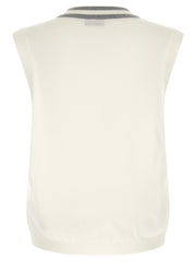 Brunello Cucinelli White Cotton Sweatshirt