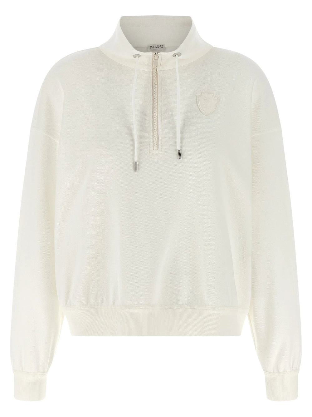 Brunello Cucinelli White Cotton Sweatshirt
