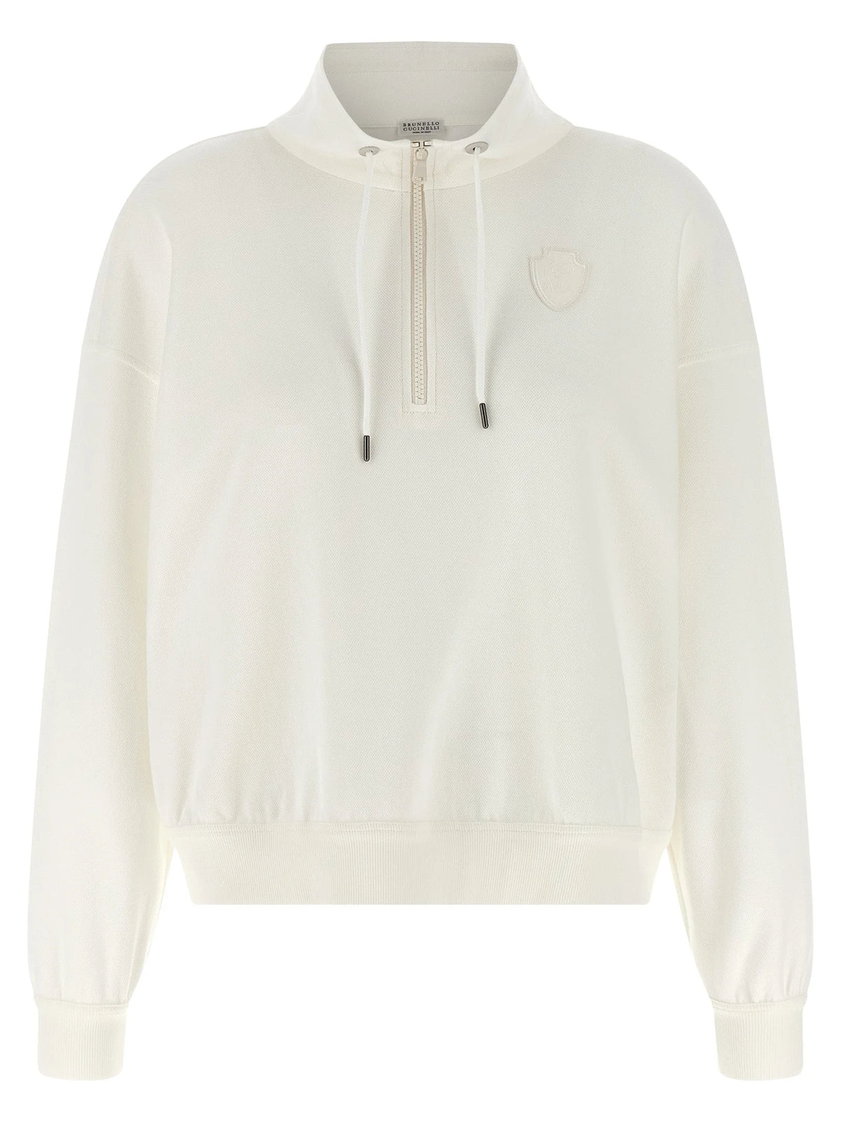 Brunello Cucinelli White Cotton Sweatshirt