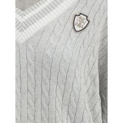Brunello Cucinelli White Cotton Sweatshirt