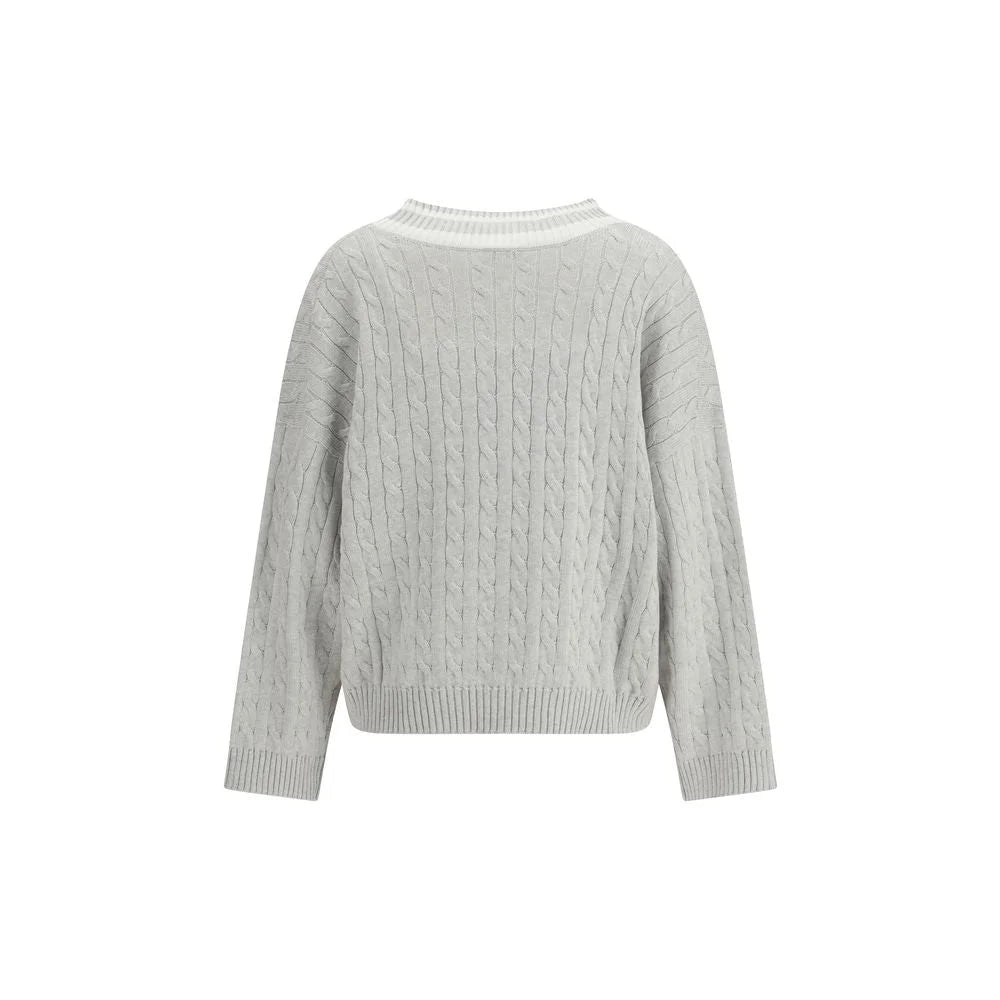 Brunello Cucinelli White Cotton Sweatshirt