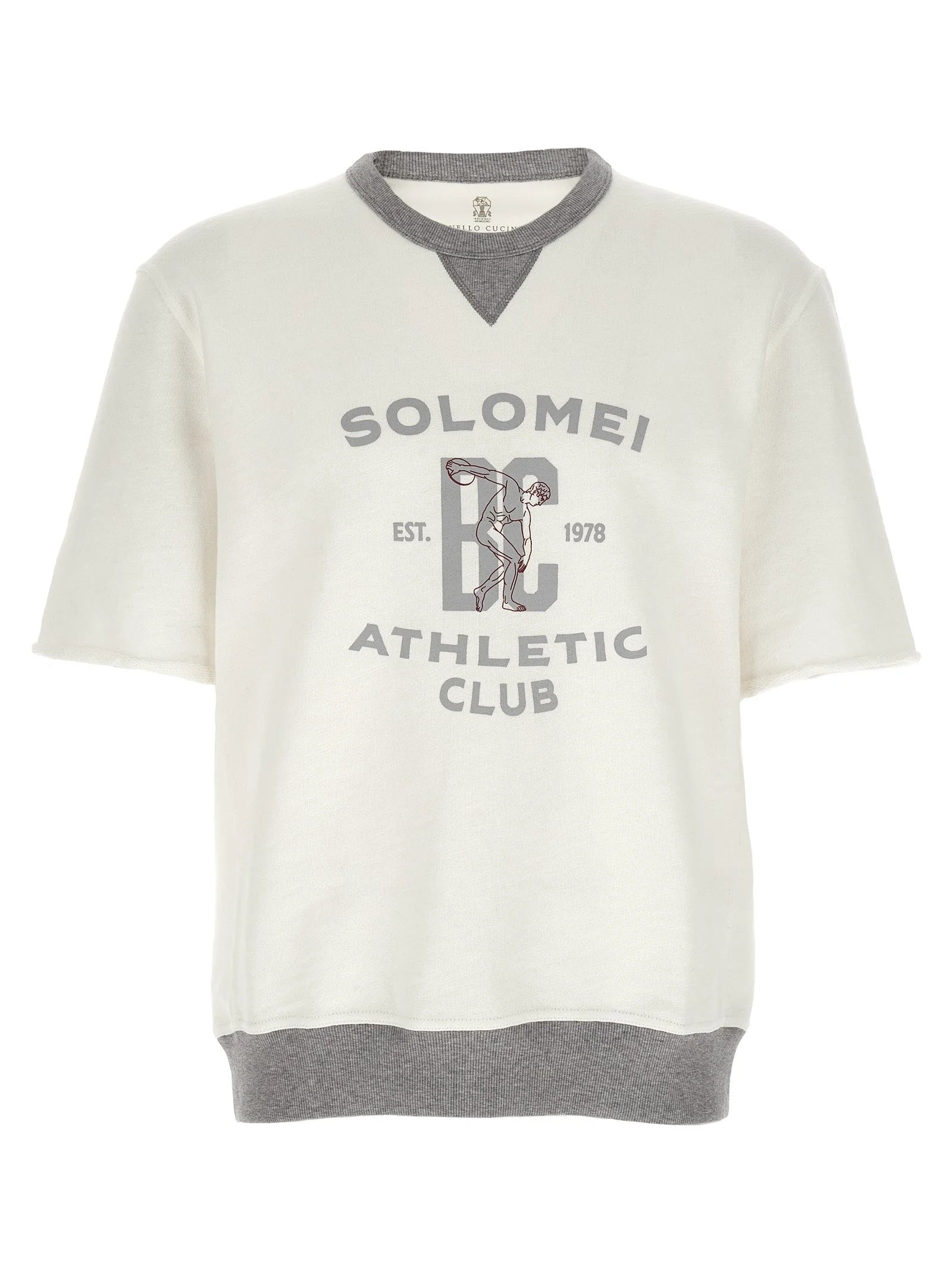 Brunello Cucinelli White Cotton Sweatshirt