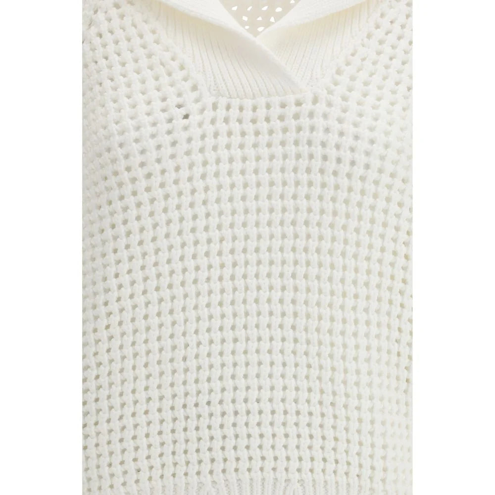 Brunello Cucinelli White Cotton Sweatshirt
