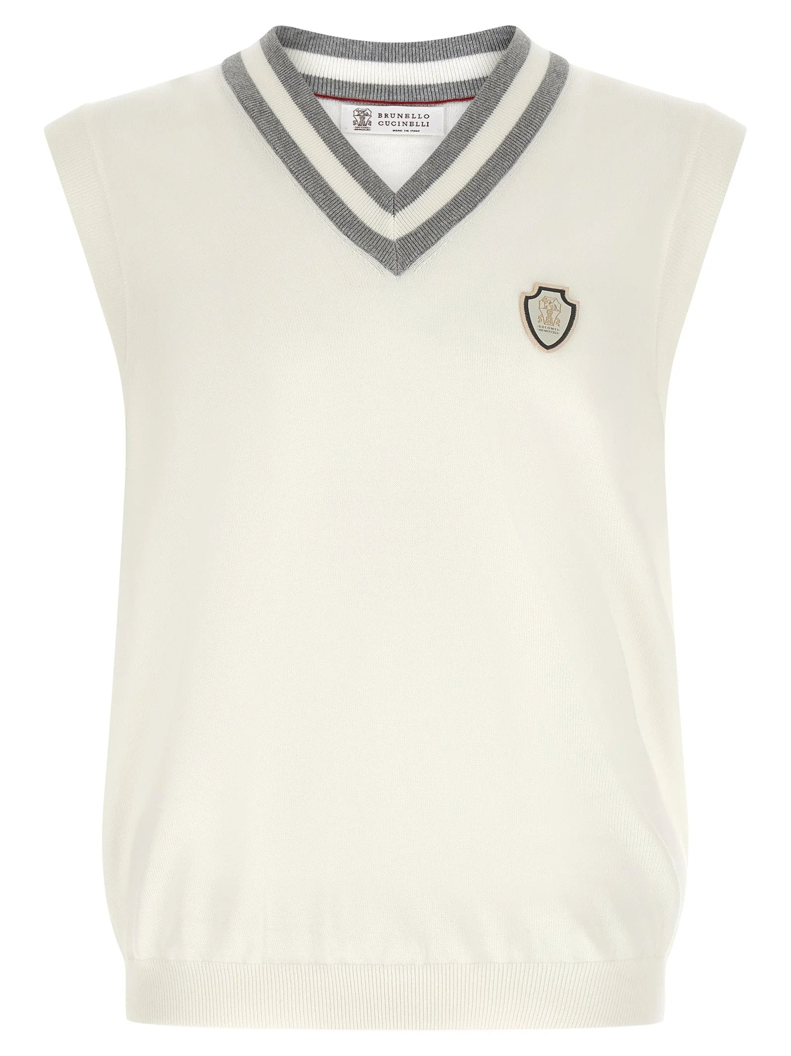 Brunello Cucinelli White Cotton Sweatshirt