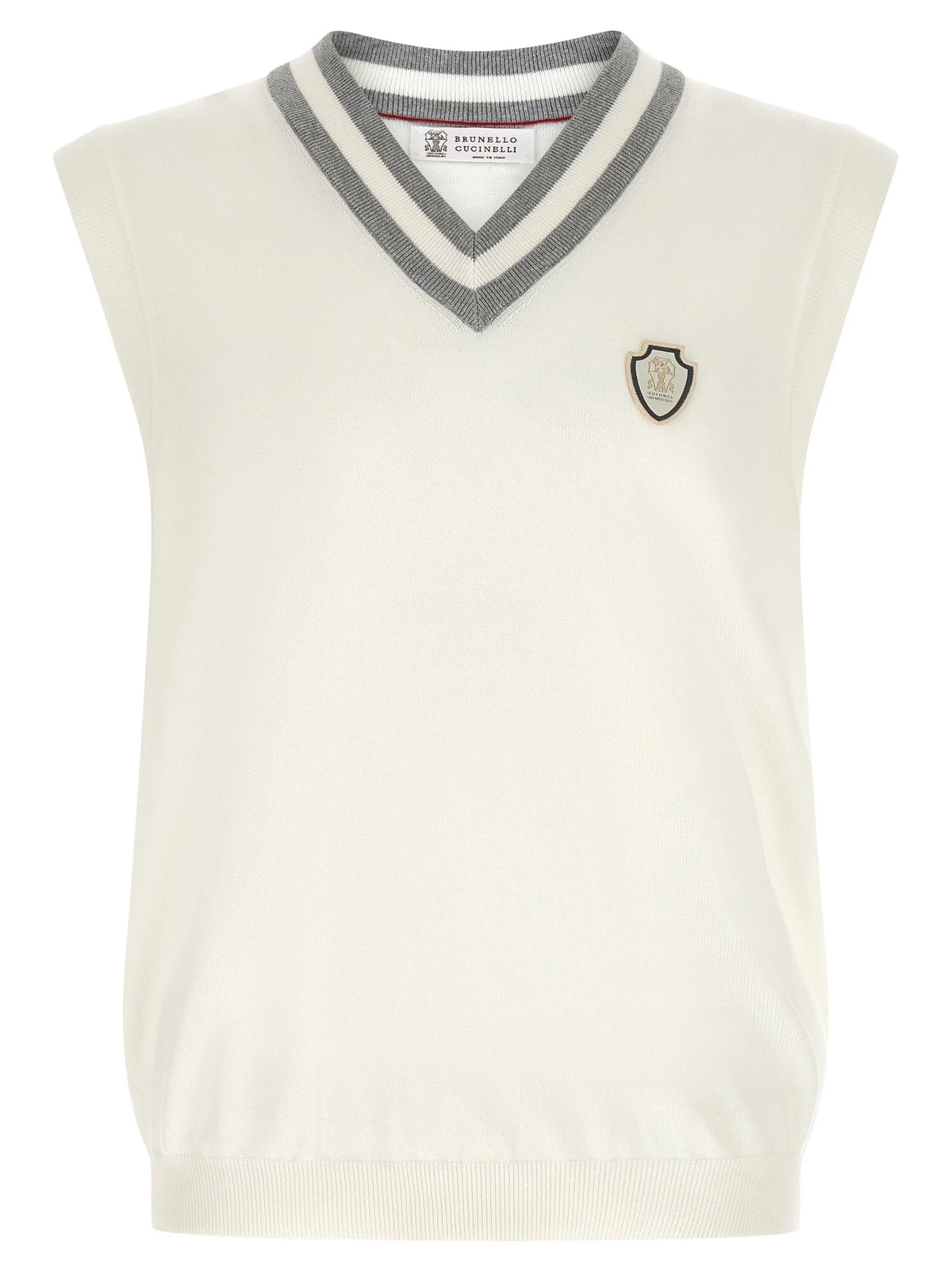 Brunello Cucinelli White Cotton Sweatshirt