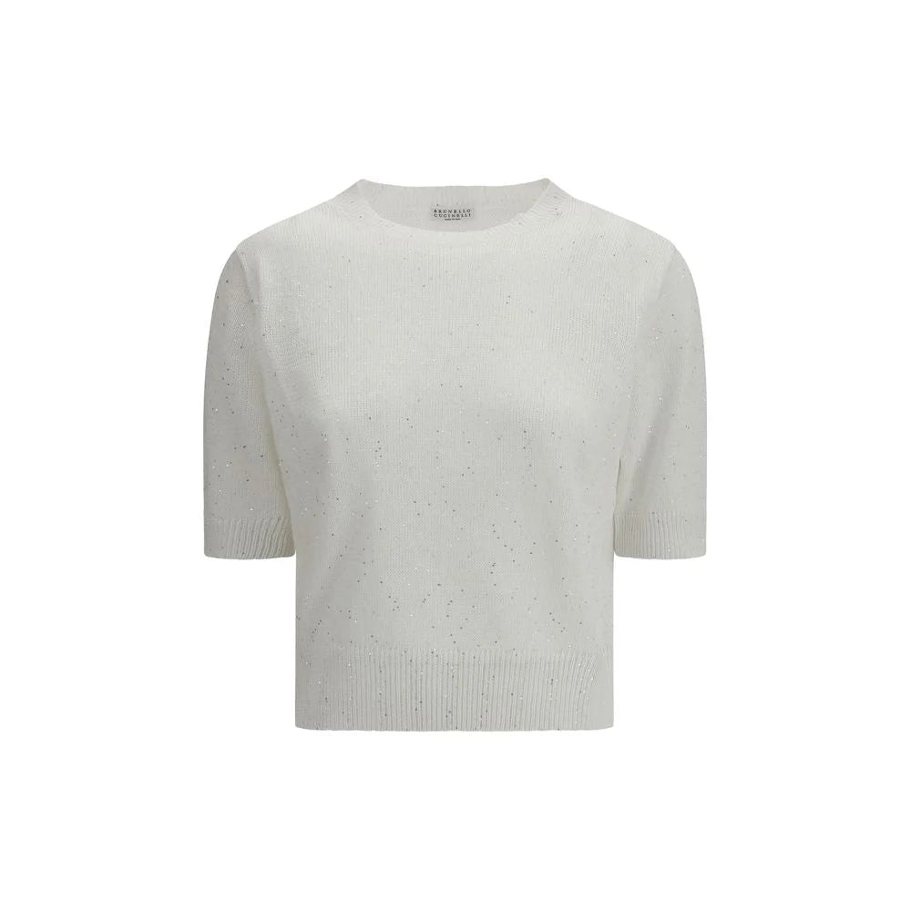 Brunello Cucinelli White Cotton Sweatshirt - S