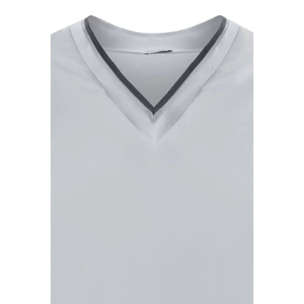 Brunello Cucinelli White Cotton T-Shirt