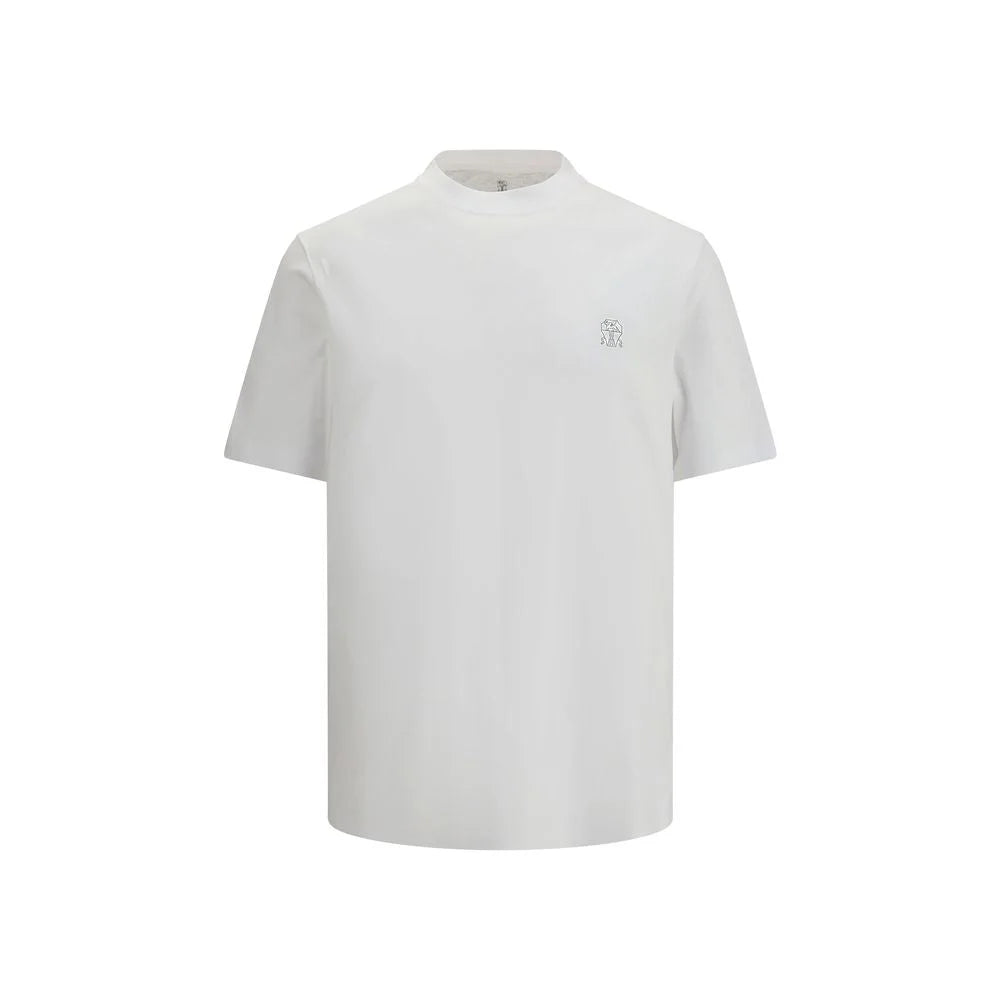 Brunello Cucinelli White Cotton T-Shirt