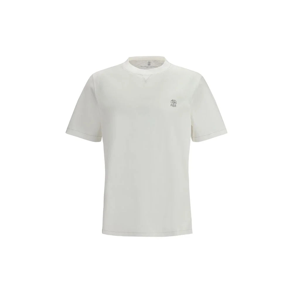 Brunello Cucinelli White Cotton T-Shirt