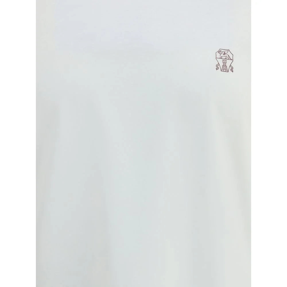 Brunello Cucinelli White Cotton T-Shirt - L