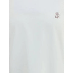 Brunello Cucinelli White Cotton T-Shirt - L