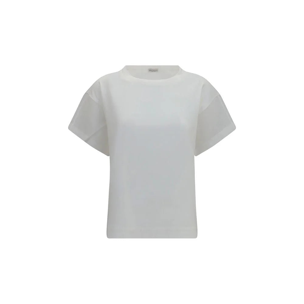 Maglietta in cotone bianco Brunello Cucinelli - M