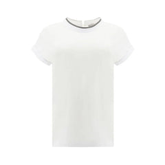 Brunello Cucinelli White Elastane T-Shirt