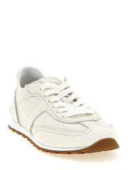 Brunello Cucinelli White Goatskin Athletic Sneakers - EU39/US9