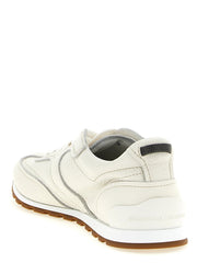 Brunello Cucinelli White Goatskin Athletic Sneakers - EU39/US9