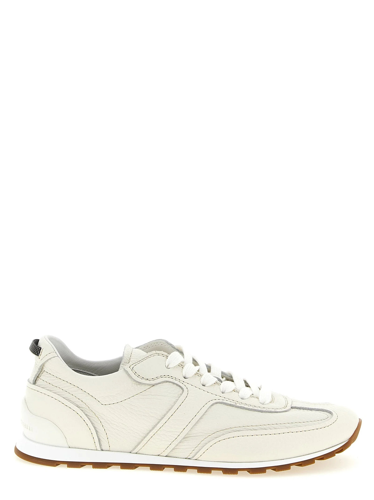 Brunello Cucinelli White Goatskin Athletic Sneakers - EU39/US9