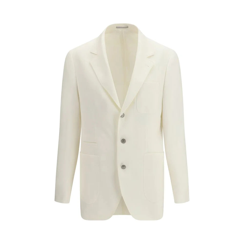Brunello Cucinelli White Linen Blazer