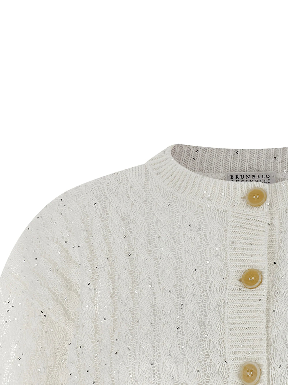 Brunello Cucinelli White Linen Cardigan - XL