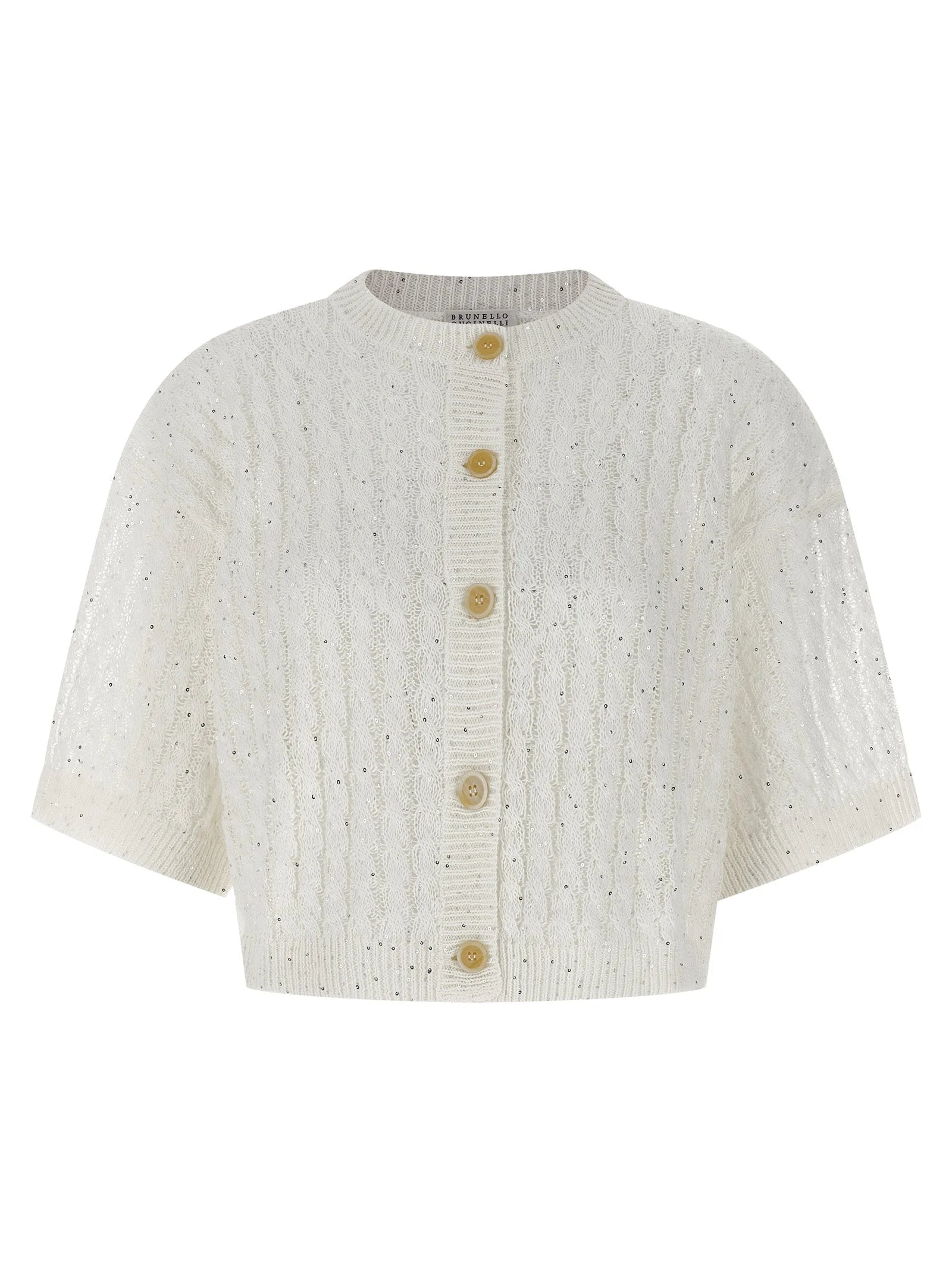 Brunello Cucinelli White Linen Cardigan - XL