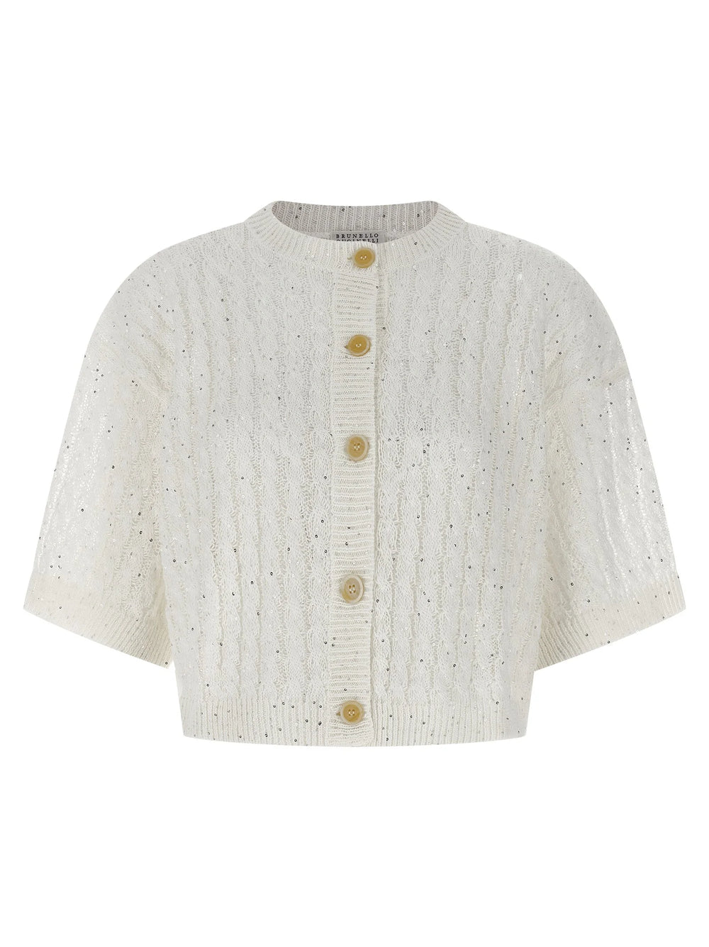 Brunello Cucinelli White Linen Cardigan - XL