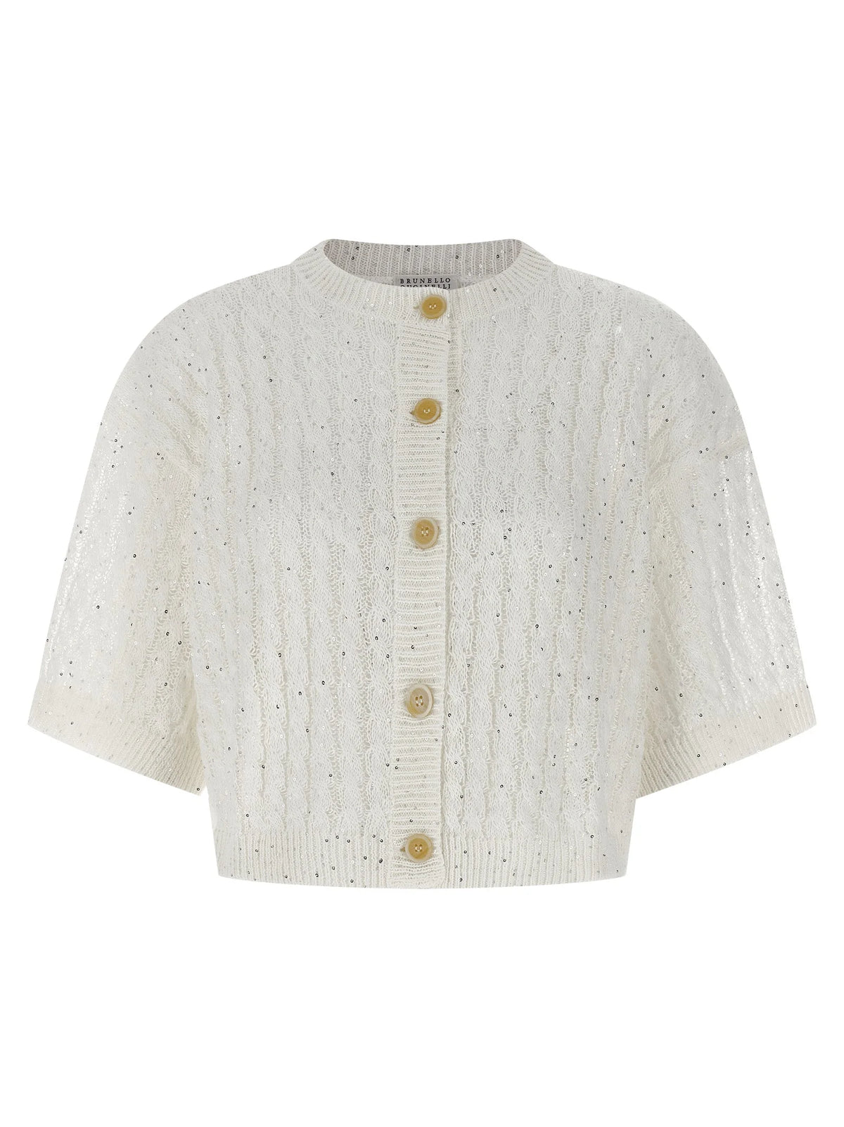 Brunello Cucinelli White Linen Cardigan - XL
