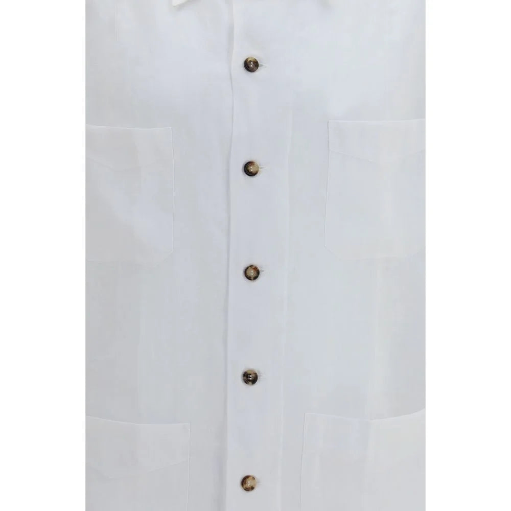 Brunello Cucinelli White Linen Shirt