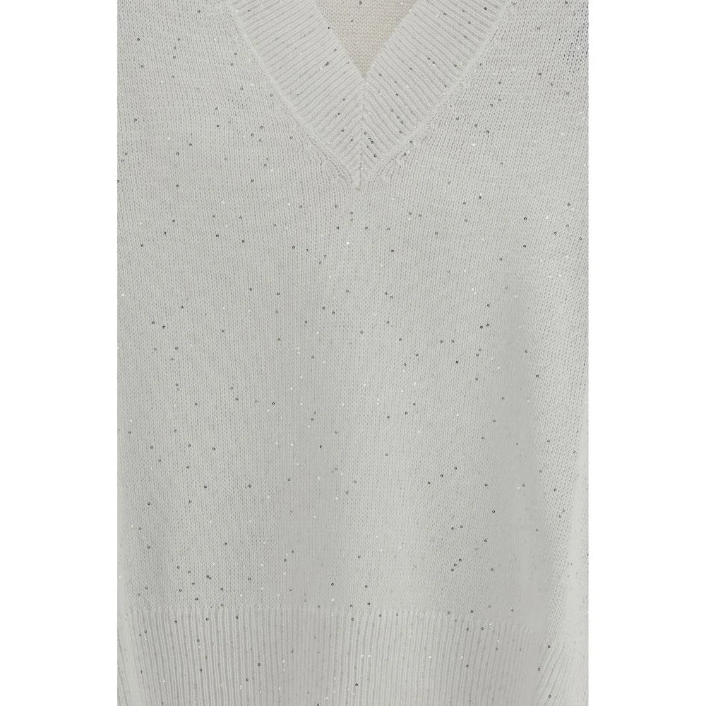 Brunello Cucinelli White Linen Sweatshirt