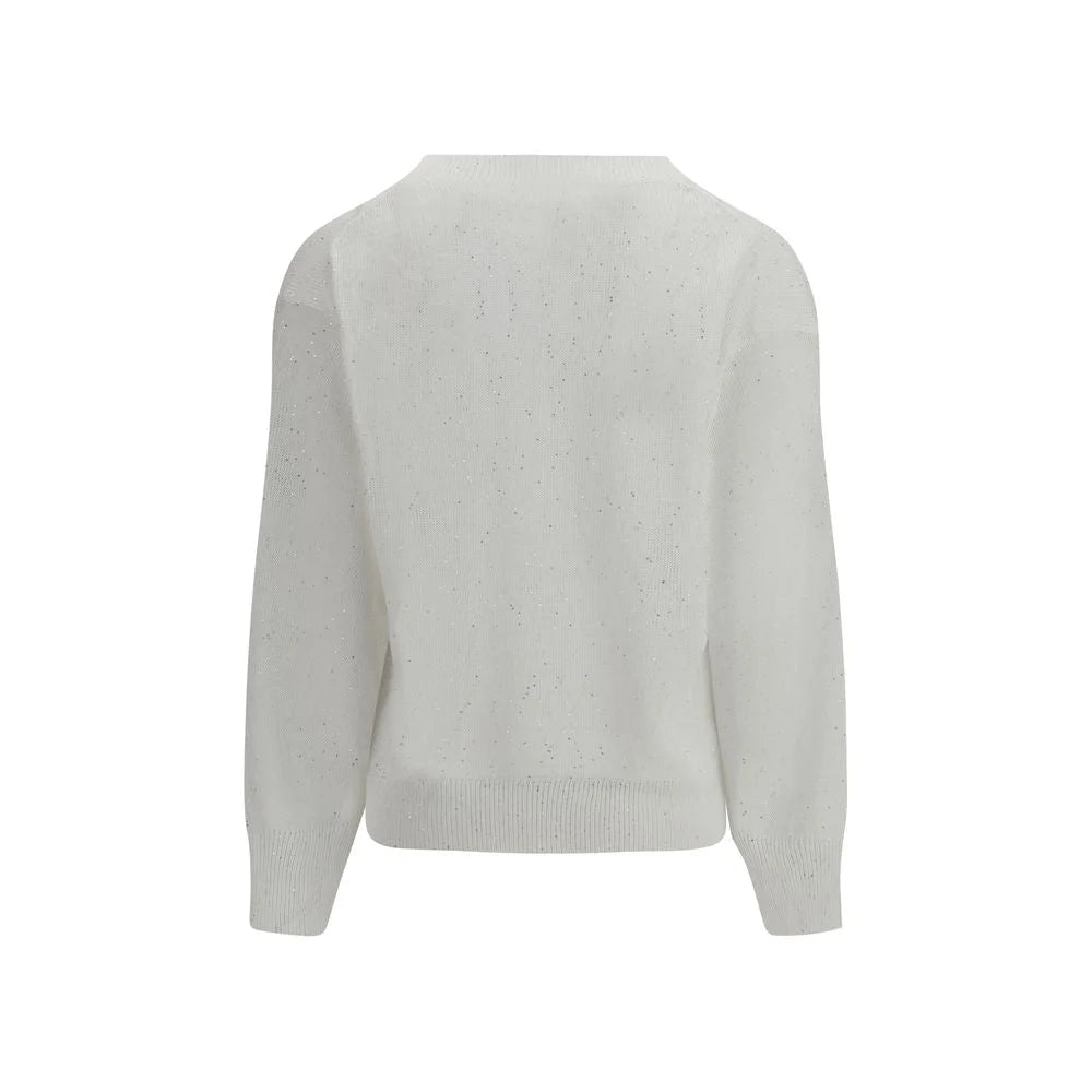 Brunello Cucinelli White Linen Sweatshirt