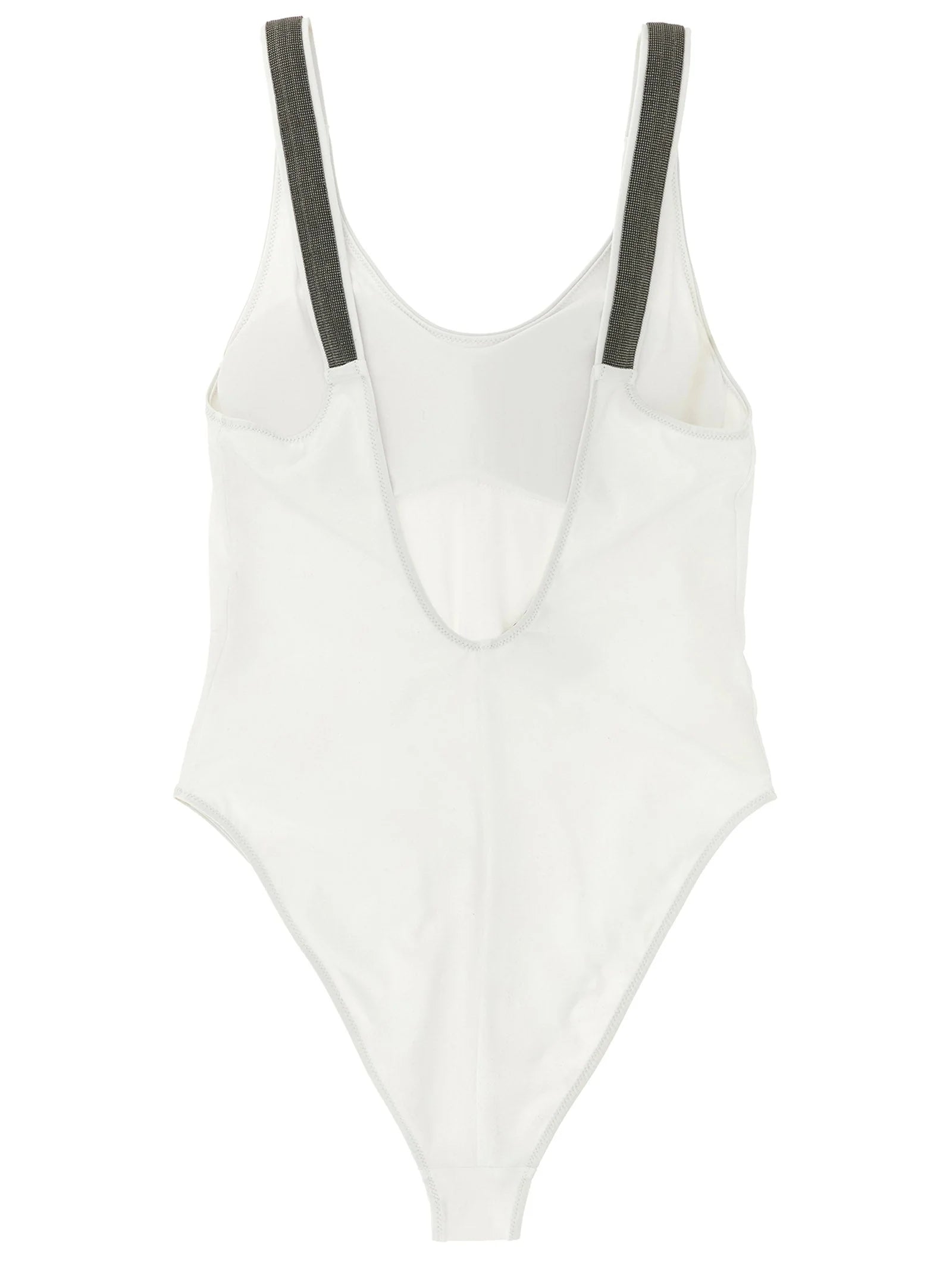 Brunello Cucinelli White Polyamide One-Piece Swimsuit