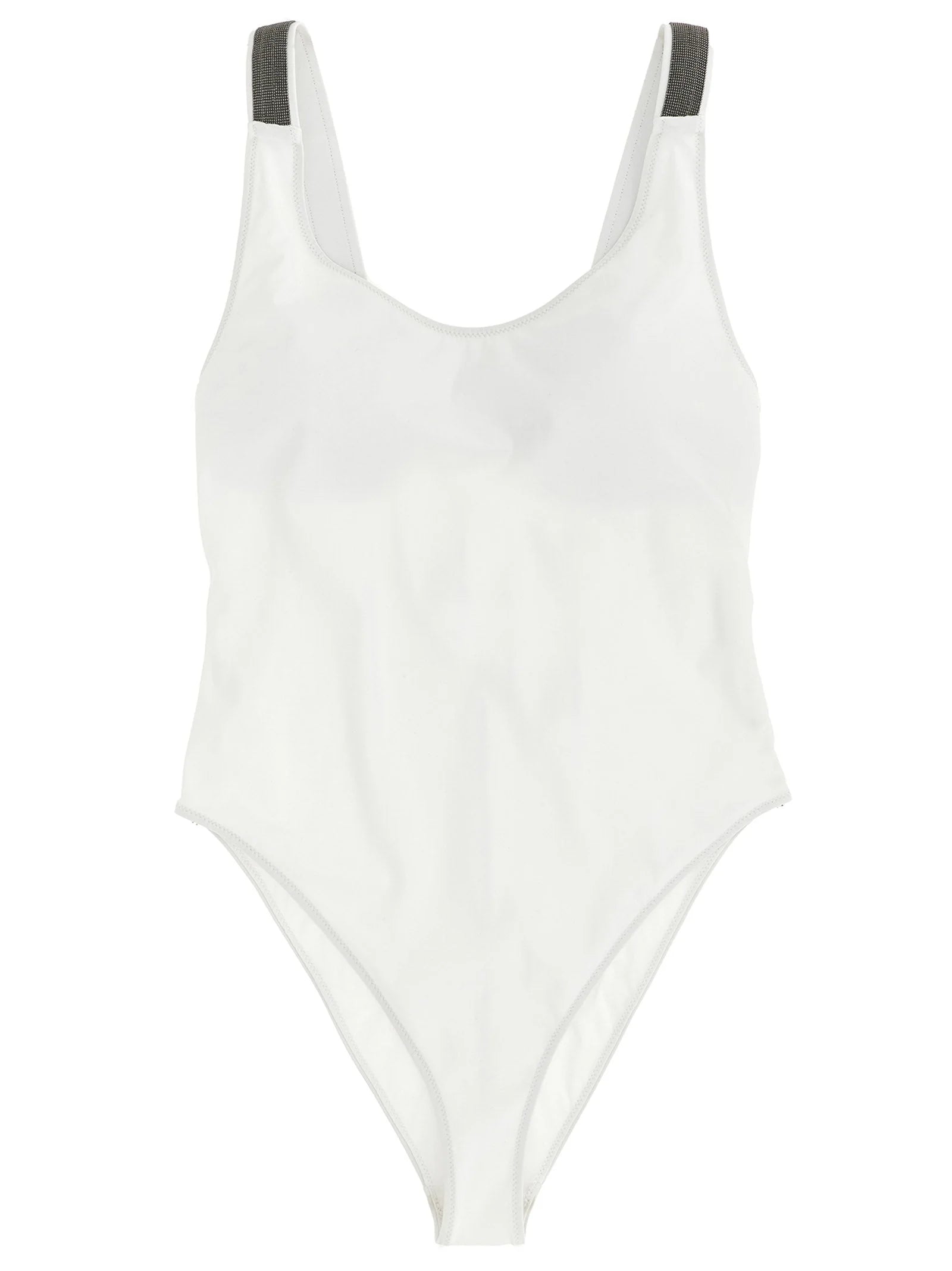 Brunello Cucinelli White Polyamide One-Piece Swimsuit