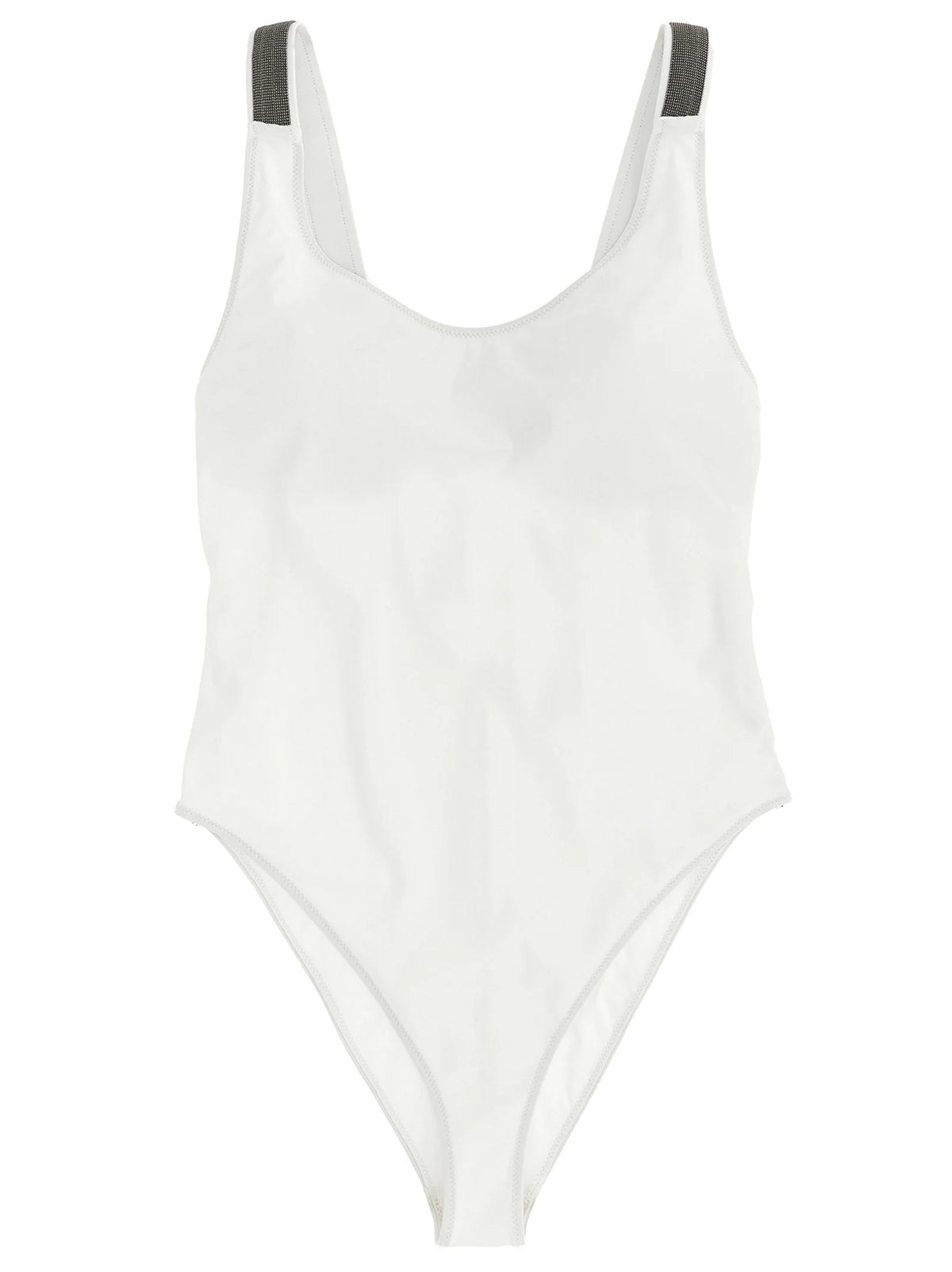 Brunello Cucinelli White Polyamide One-Piece Swimsuit