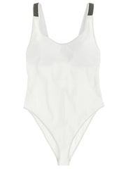 Brunello Cucinelli White Polyamide One-Piece Swimsuit