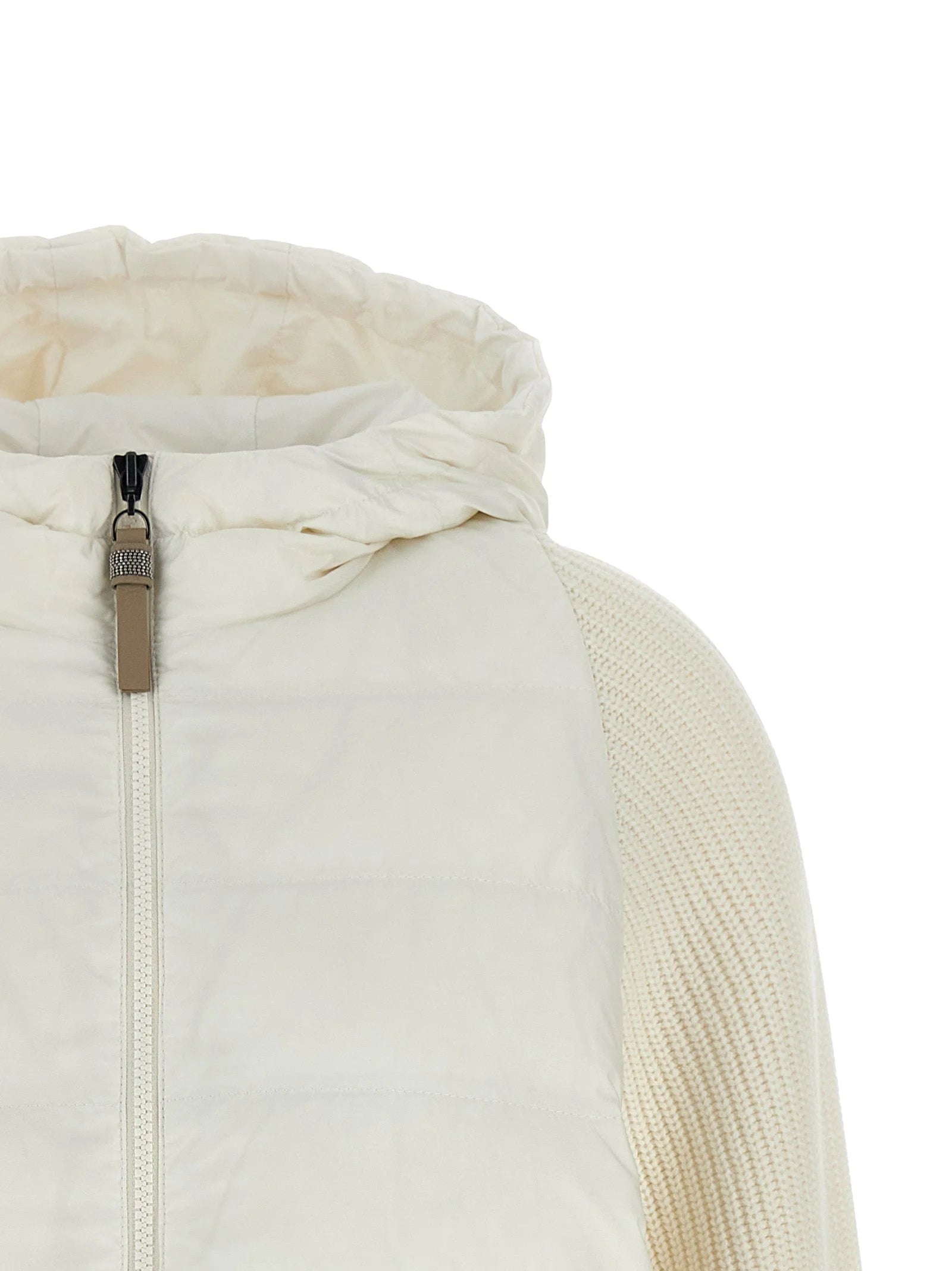 Brunello Cucinelli White Polyester Full-Length Jacket