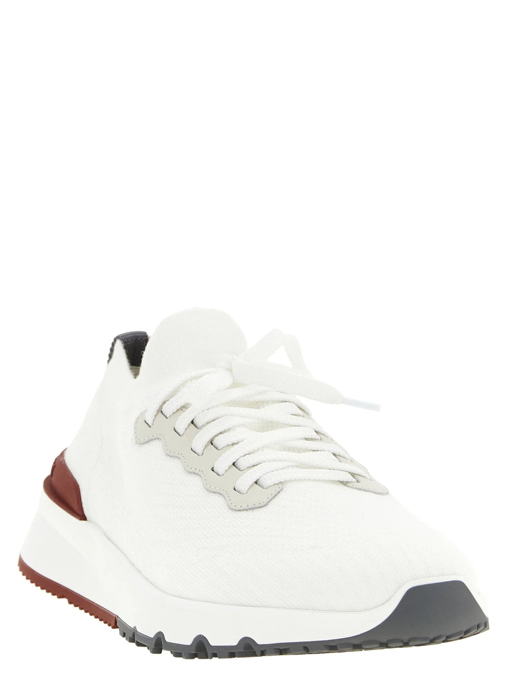 Brunello Cucinelli White Polyethylene Athletic Sneakers