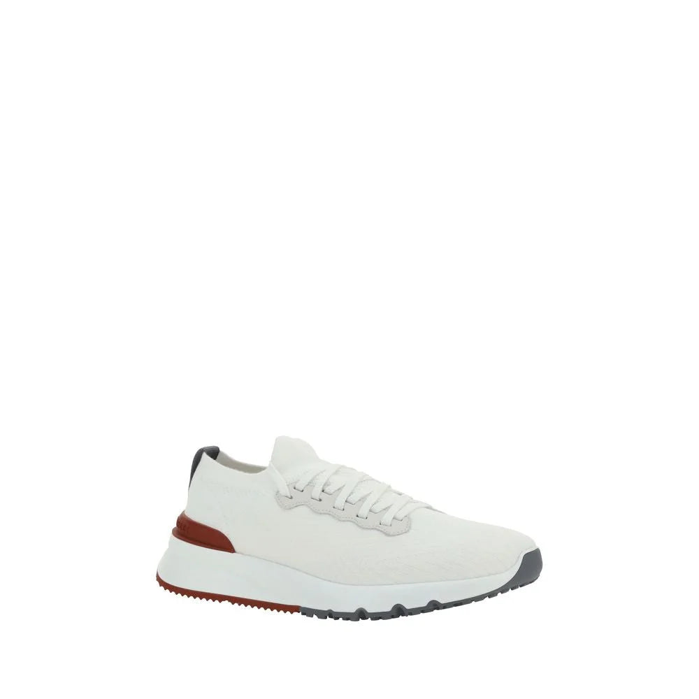 Brunello Cucinelli White Rubber Low Top Sneakers