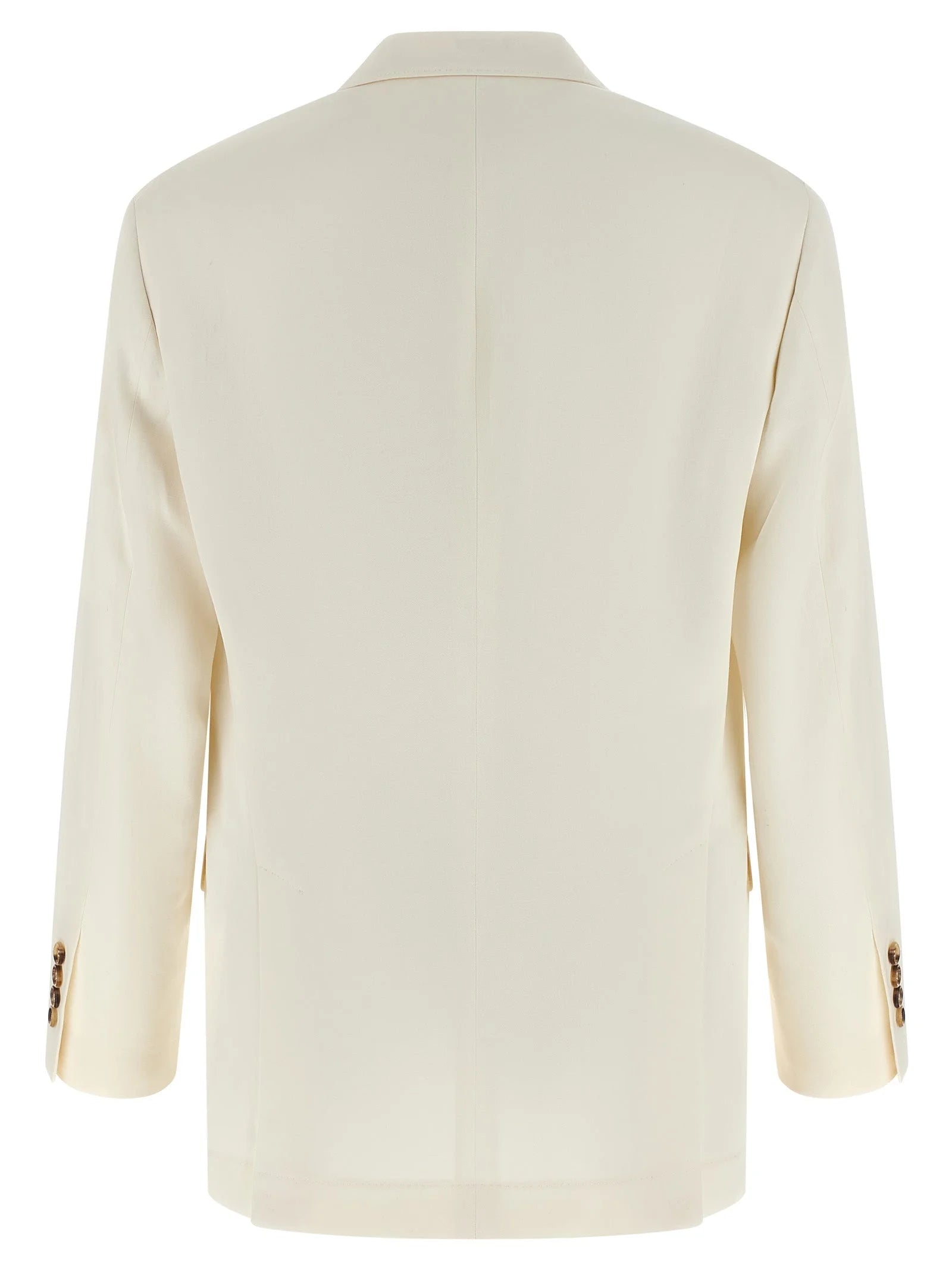 Brunello Cucinelli White Silk Blazer - IT50 | L