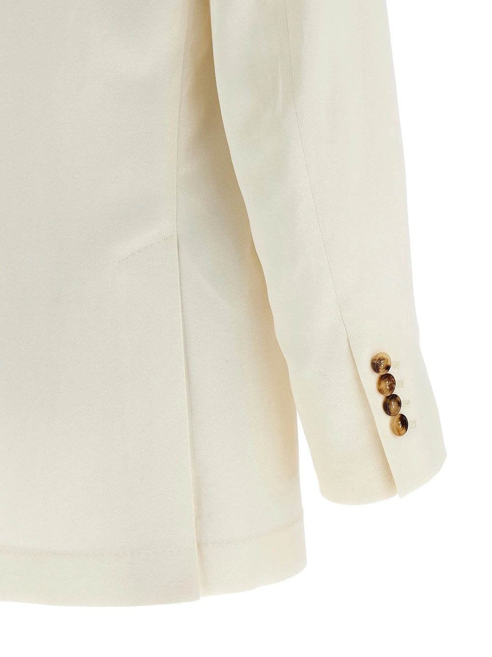 Brunello Cucinelli White Silk Blazer - IT50 | L