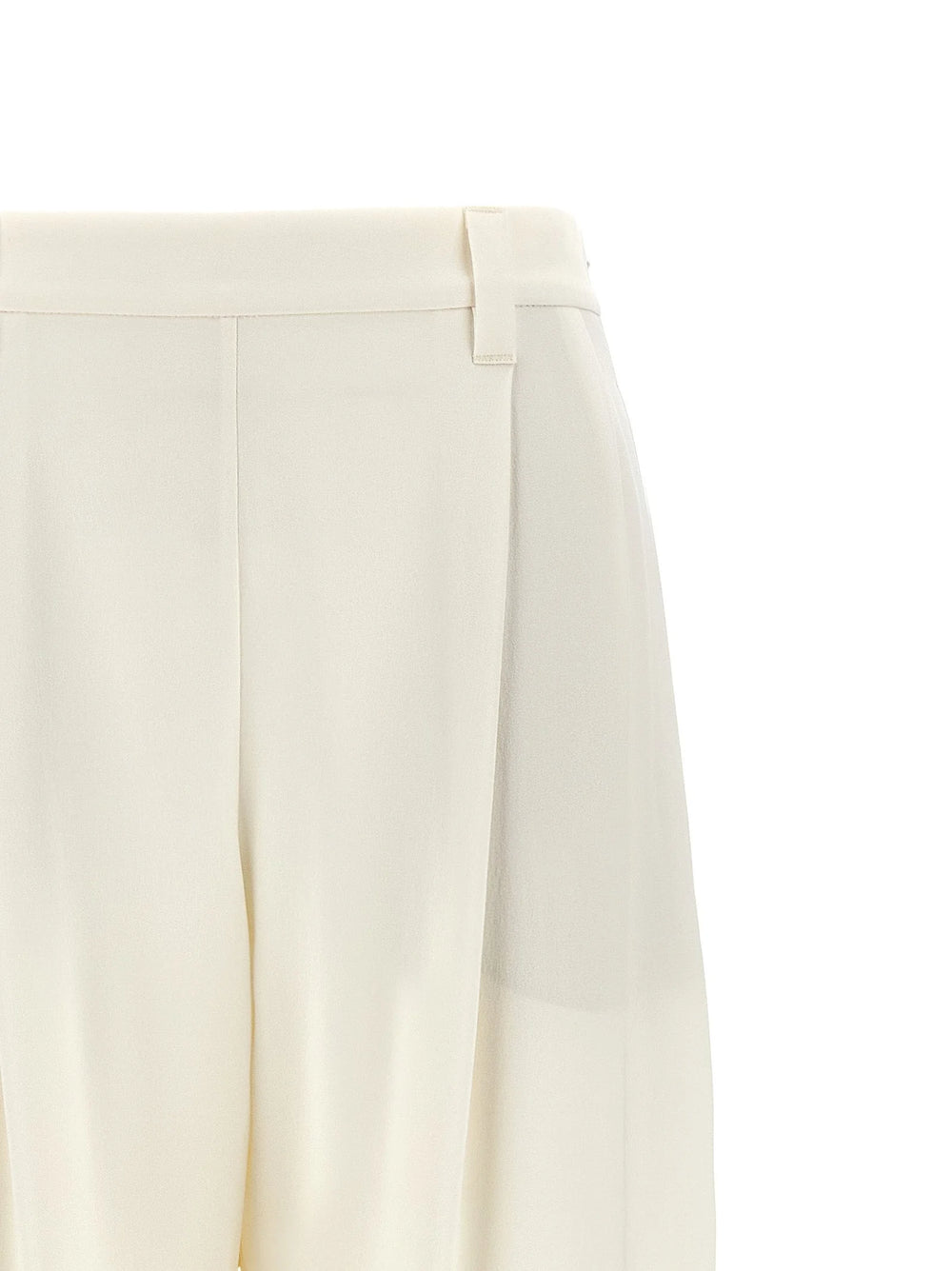 Brunello Cucinelli White Silk Casual Pants - IT40
