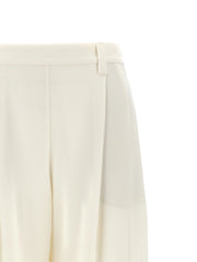 Brunello Cucinelli White Silk Casual Pants - IT40