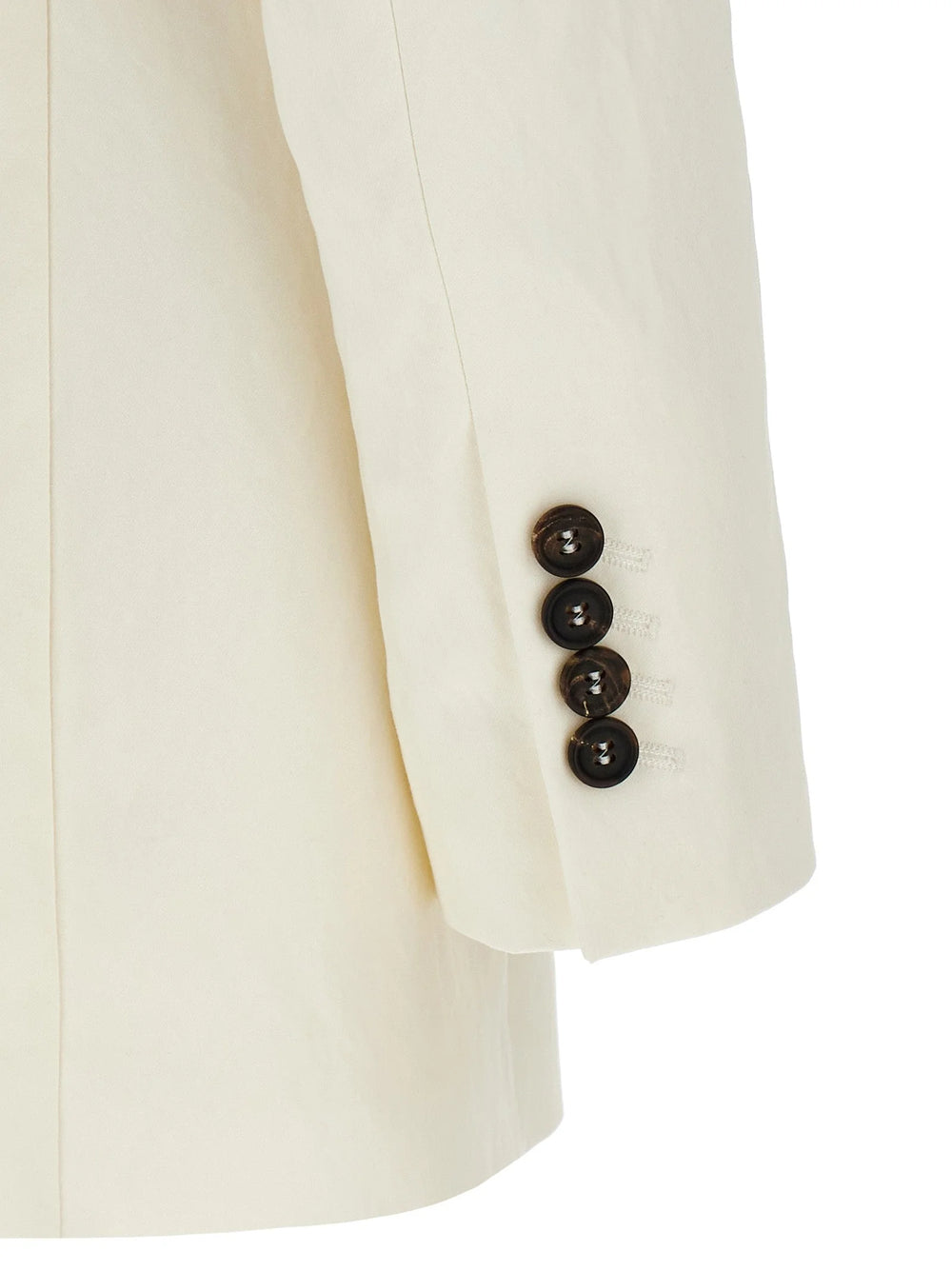 Brunello Cucinelli White Straw Blazer - IT40