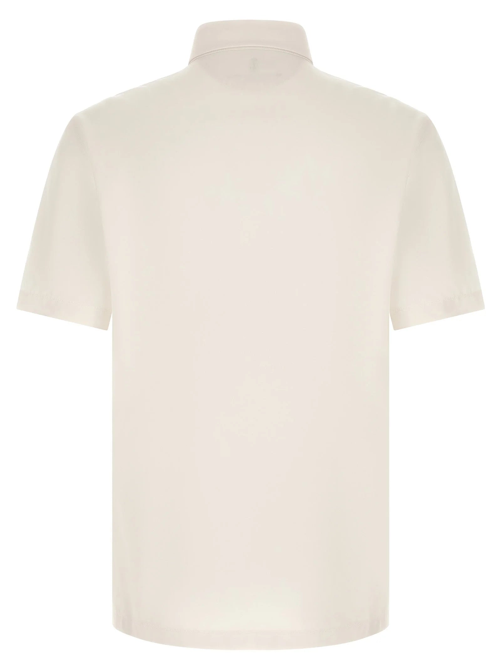 Brunello Cucinelli White Virgin Wool Polo Shirt - M