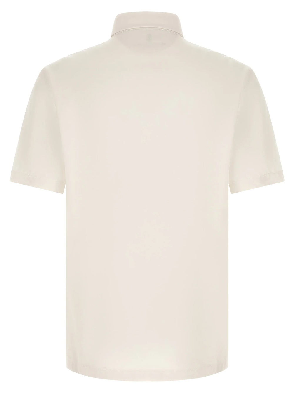 Brunello Cucinelli White Virgin Wool Polo Shirt - M