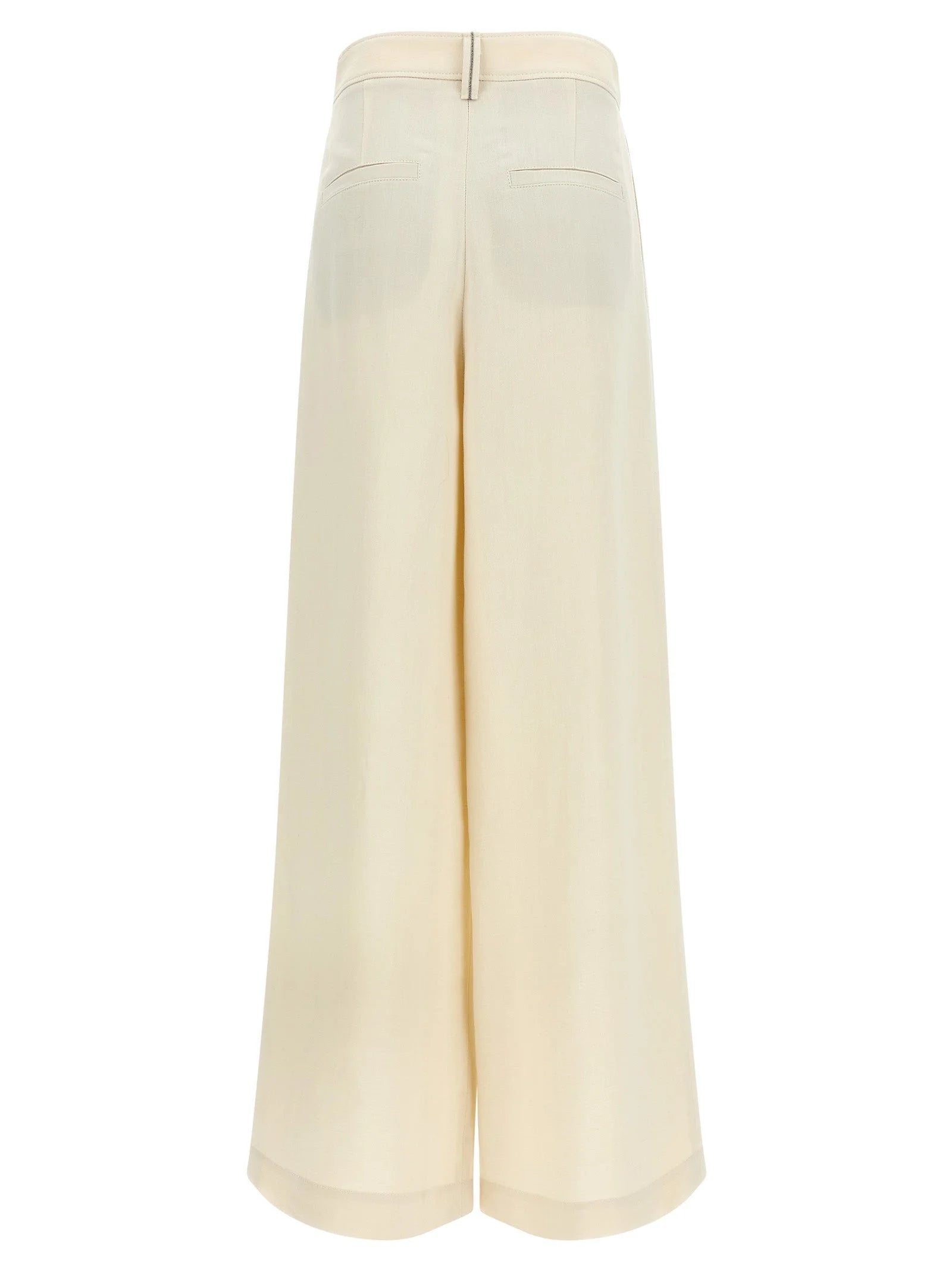 Brunello Cucinelli White Viscose Casual Pants - IT42