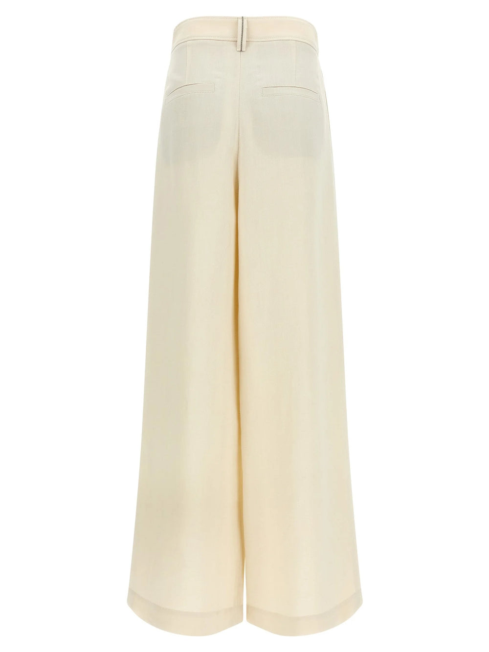 Brunello Cucinelli White Viscose Casual Pants - IT42
