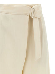 Brunello Cucinelli White Viscose Casual Pants - IT42