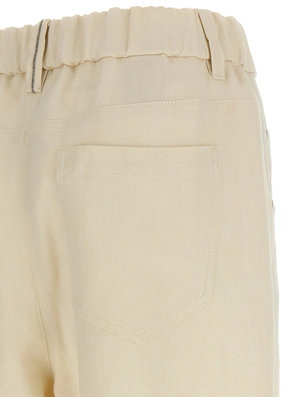 Brunello Cucinelli White Viscose Casual Pants - IT42