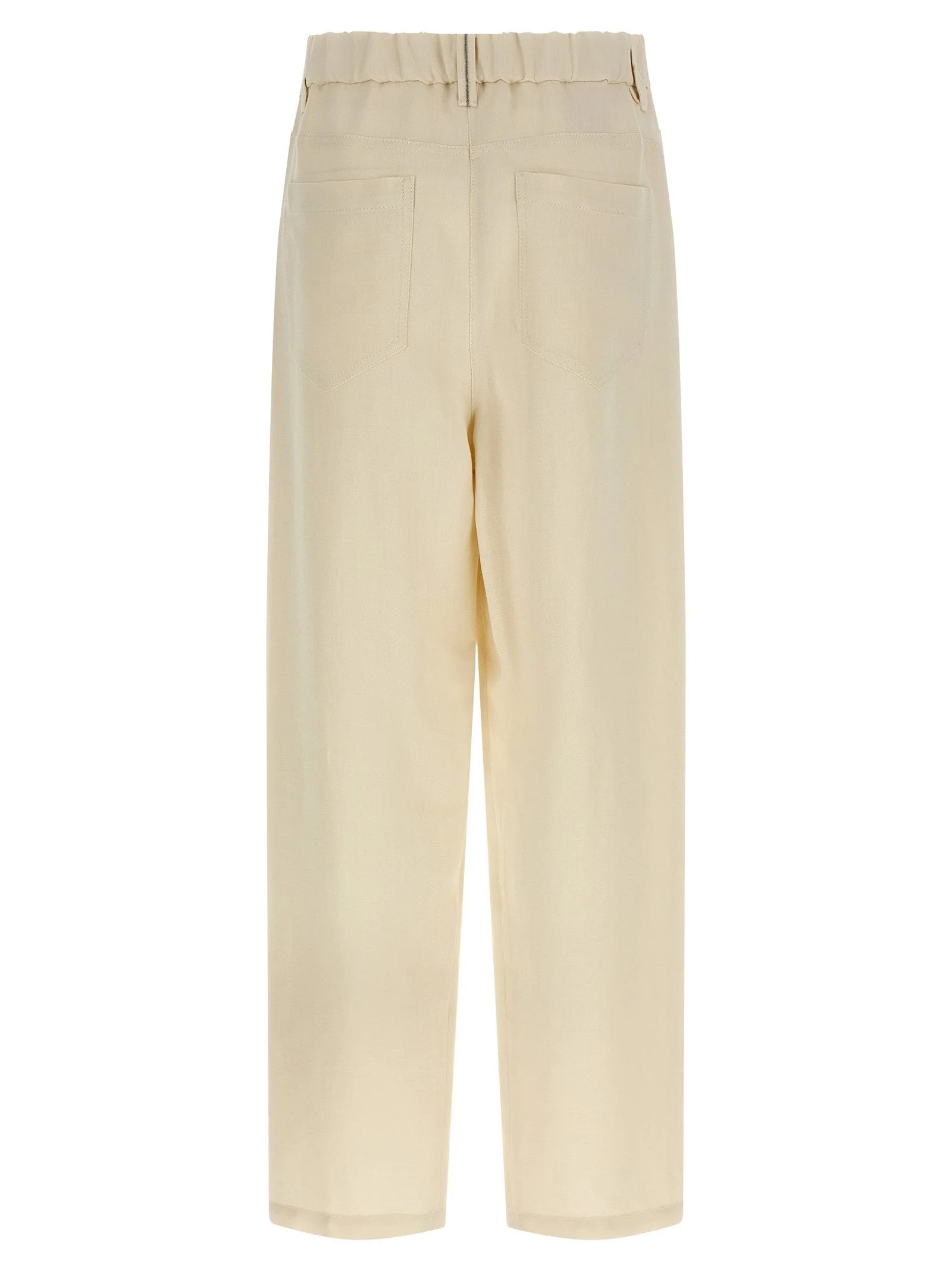 Brunello Cucinelli White Viscose Casual Pants - IT42